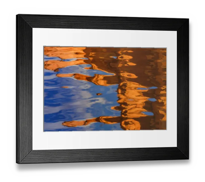 Framed Print : USA, Utah, Glen Canyon National Recreation Area. Abstract of cliff reflection in Lake Powell Framed Print : USA, Utah, Glen Canyon National Recreation Area. Abstract of cliff reflection in Lake Powell