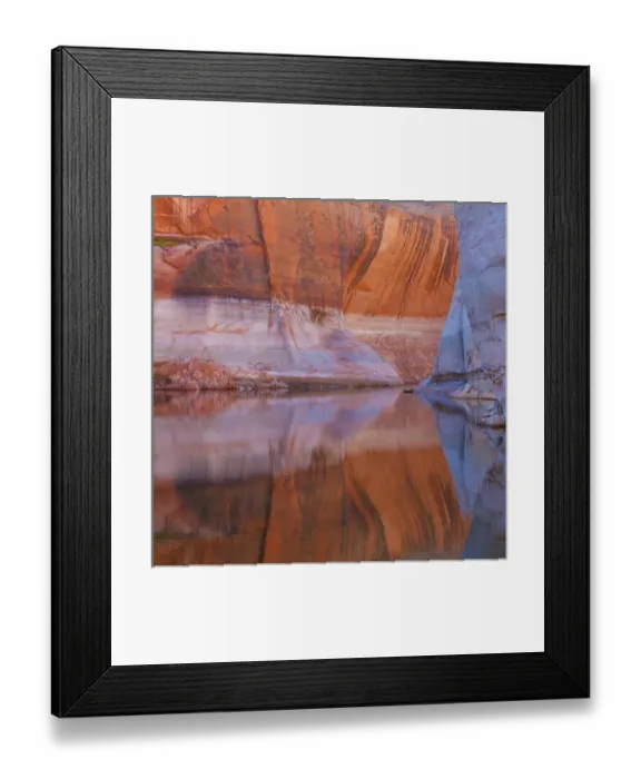 Framed Print : USA, Utah, Glen Canyon National Recreation Area. Abstract reflection of stained sandstone wall Framed Print : USA, Utah, Glen Canyon National Recreation Area. Abstract reflection of stained sandstone wall
