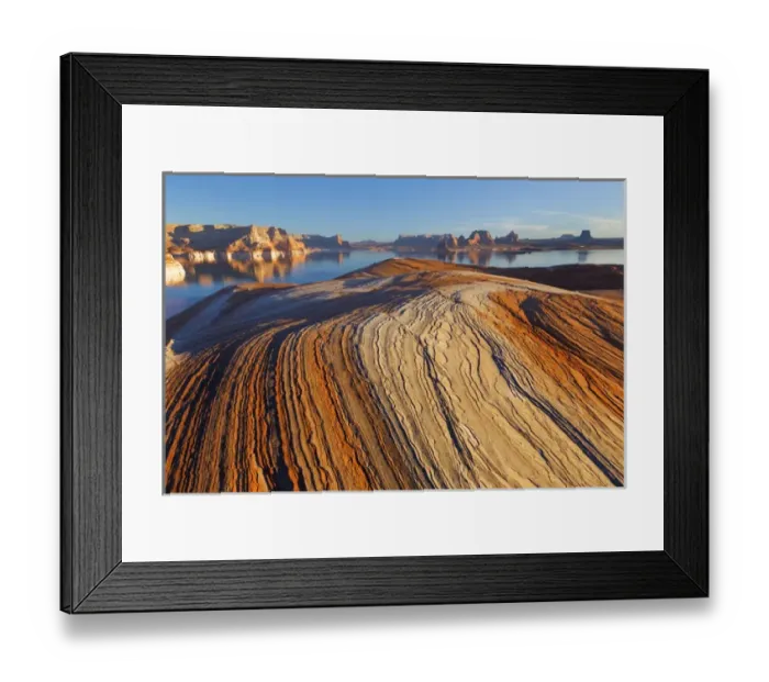 Framed Print : USA, Utah. Weathering Pit Ridge at Lake Powell Framed Print : USA, Utah. Weathering Pit Ridge at Lake Powell