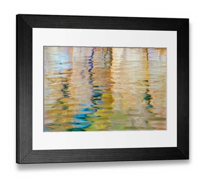 Framed Print : USA, Utah, Glen Canyon National Recreation Area. Abstract of cliff reflection in Lake Powell