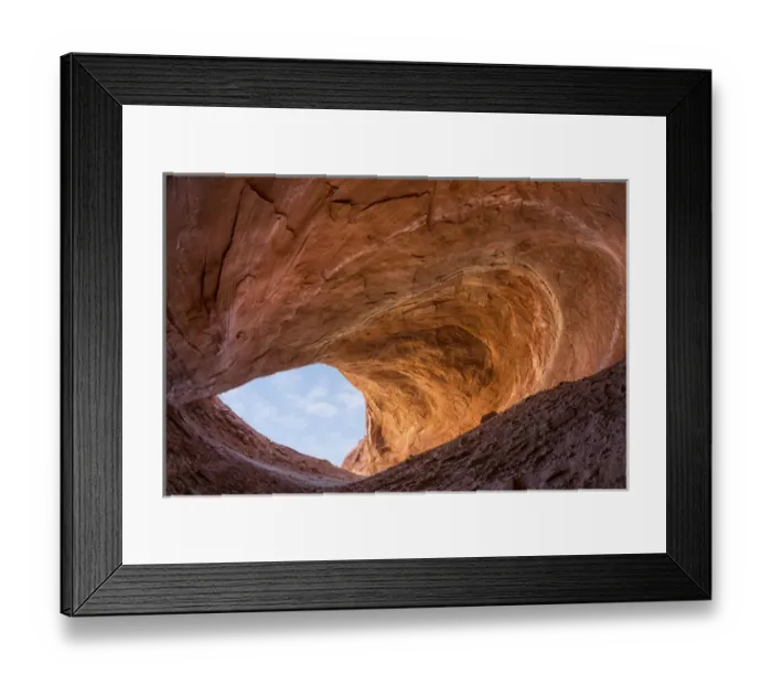 Framed Print : USA, Utah, Glen Canyon National Recreation Area. Sandstone alcove in Fifty Mile Canyon