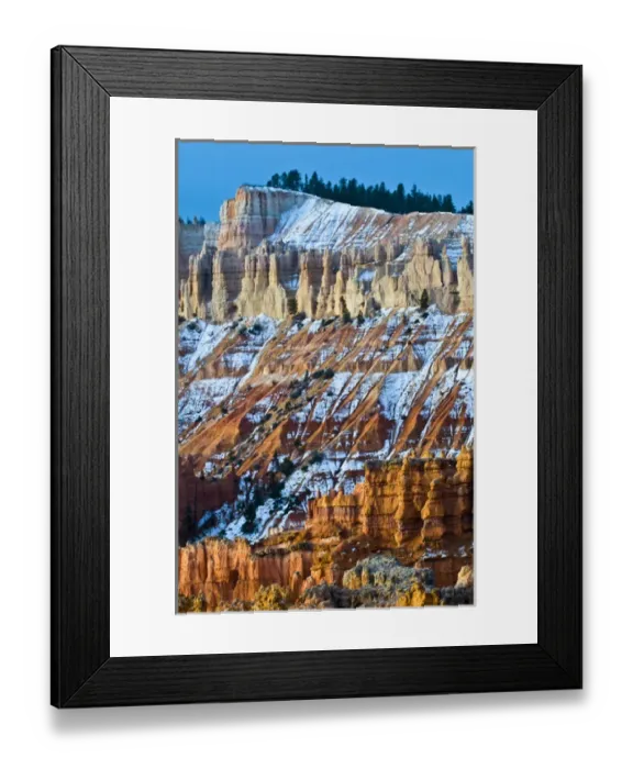 Framed Print : USA, Utah. Snowy hoodoo formations in Bryce Canyon National Park Framed Print : USA, Utah. Snowy hoodoo formations in Bryce Canyon National Park