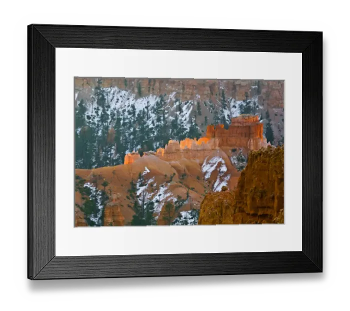 Framed Print : USA, Utah, Bryce Canyon National Park. Hoodoo formations and evergreen trees. Credit as Framed Print : USA, Utah, Bryce Canyon National Park. Hoodoo formations and evergreen trees. Credit as