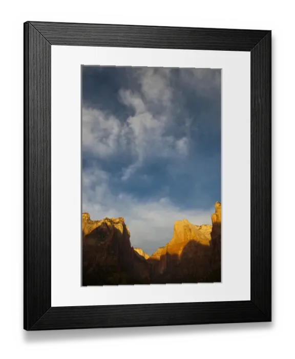 Framed Print : USA, Utah, Zion National Park. Late light at Kolob Canyon Framed Print : USA, Utah, Zion National Park. Late light at Kolob Canyon