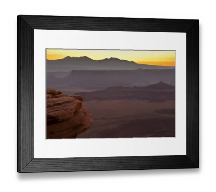 Framed Print : USA, Utah, Dead Horse Point State Park. Misty sunrise over rock formations. Credit as Framed Print : USA, Utah, Dead Horse Point State Park. Misty sunrise over rock formations. Credit as