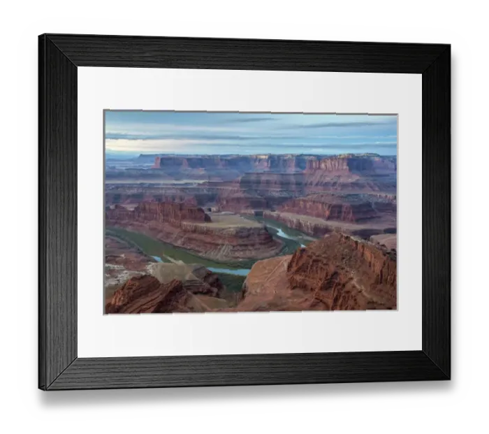 Framed Print : USA, Utah, Dead Horse Point State Park. Colorado River gooseneck formation. Credit as