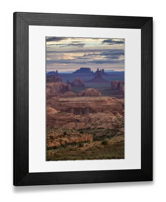 Framed Print : USA, Utah, Monument Valley Navajo Tribal Park. Overview of rock formations. Credit as