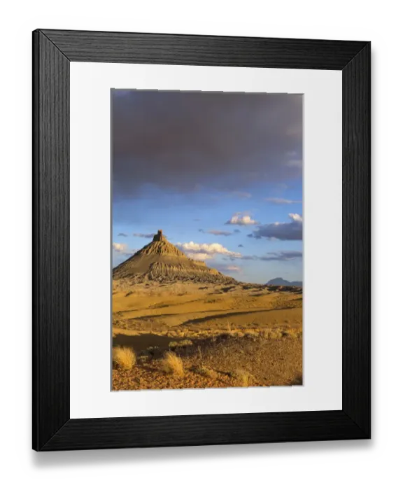 Framed Print : Factory Butte in the Upper Blue Hills near Hanksville, Utah, USA Framed Print : Factory Butte in the Upper Blue Hills near Hanksville, Utah, USA