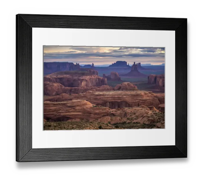 Framed Print : USA, Utah, Monument Valley Navajo Tribal Park. Overview of rock formations. Credit as