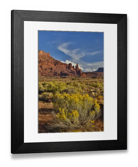 Framed Print : Fisher Towers, Utah in evening light