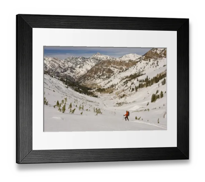 Framed Print : Climbing in Big Cottonwood Canyon, Uinta-Wasatch-Cache National Forest, Wasatch Mountains