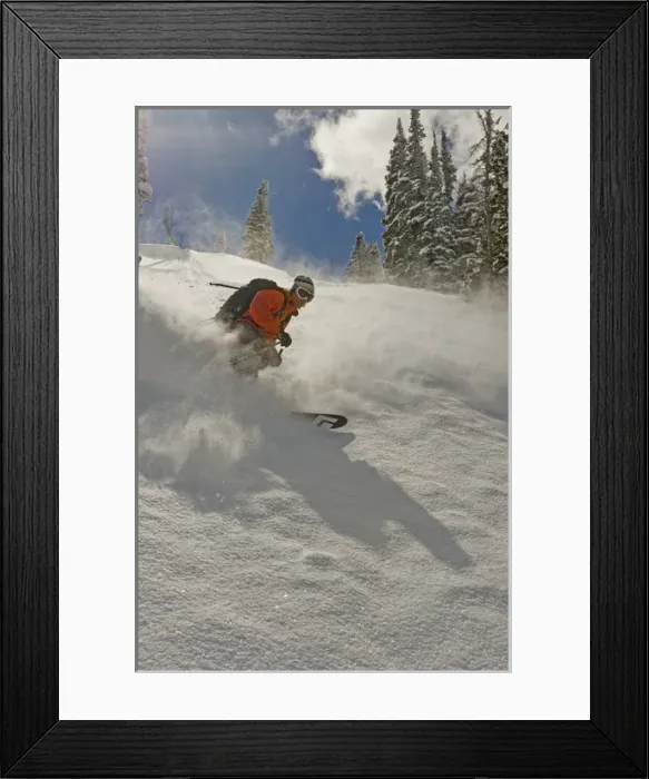 Framed Print : Deep powder in the Wasatch Backcountry, Wasatch Mountains, near Salt Lake City, Utah Framed Print : Deep powder in the Wasatch Backcountry, Wasatch Mountains, near Salt Lake City, Utah