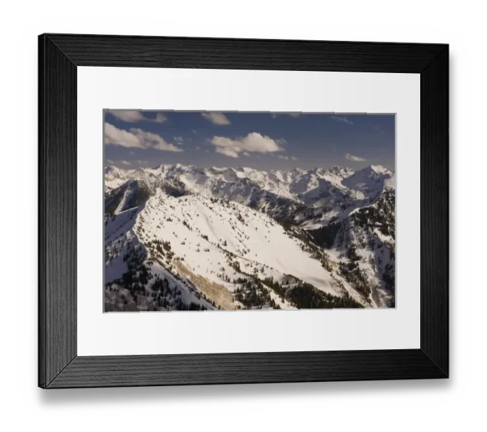 Framed Print : Aerial photo Gobblers Knob, Mill B So Fork, Kessler Peak, Twin Peaks Wilderness area