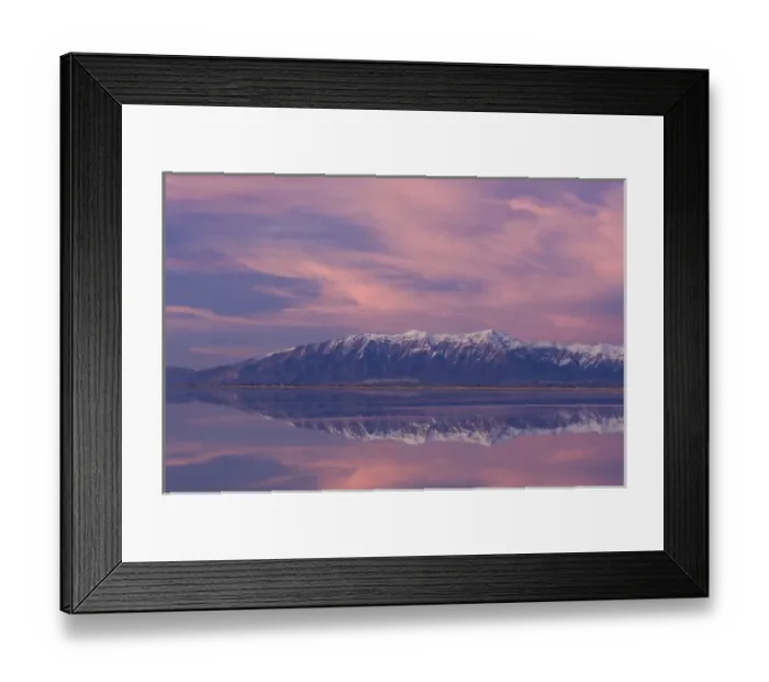 Framed Print : View from Antelope Island Causeway of Great Salt Lake and Northern Wasatch Mountains at sunset Framed Print : View from Antelope Island Causeway of Great Salt Lake and Northern Wasatch Mountains at sunset