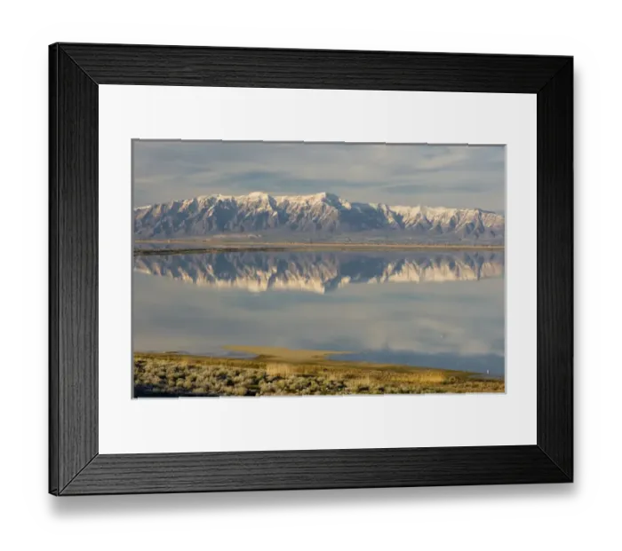 Framed Print : View from Antelope Island Causeway of Great Salt Lake and Northern Wasatch Mountains Framed Print : View from Antelope Island Causeway of Great Salt Lake and Northern Wasatch Mountains