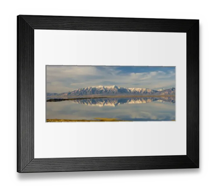 Framed Print : View from Antelope Island Causeway of Great Salt Lake and Northern Wasatch Mountains Framed Print : View from Antelope Island Causeway of Great Salt Lake and Northern Wasatch Mountains