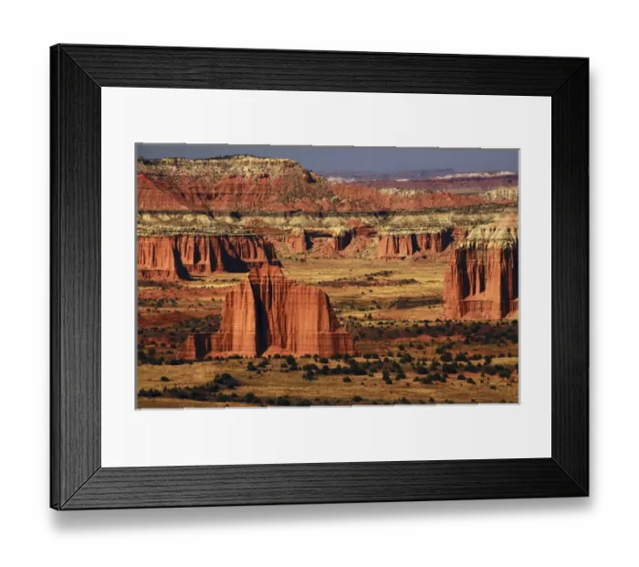 Framed Print : Cathedral Valley; Upper Cathedral Valley Viewpoint; Capitol Reef National Park; Utah; USA Framed Print : Cathedral Valley; Upper Cathedral Valley Viewpoint; Capitol Reef National Park; Utah; USA