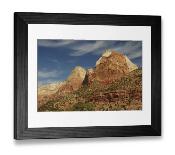 Framed Print : Patriarchs, Zion National Park, Utah, USA