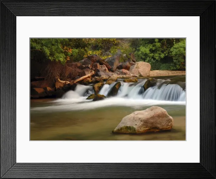 Framed Print : Rapids, Virgin River, Zion National Park, Utah; USA