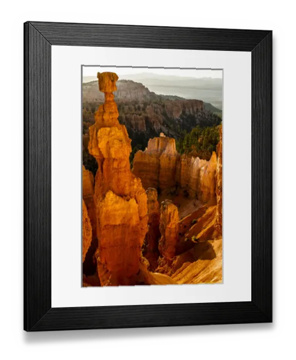 Framed Print : Bryce Canyon National Park, Bruce, Utah. Hoodoos Soldier and a Line of Hoodoos Warmed by Sunlight