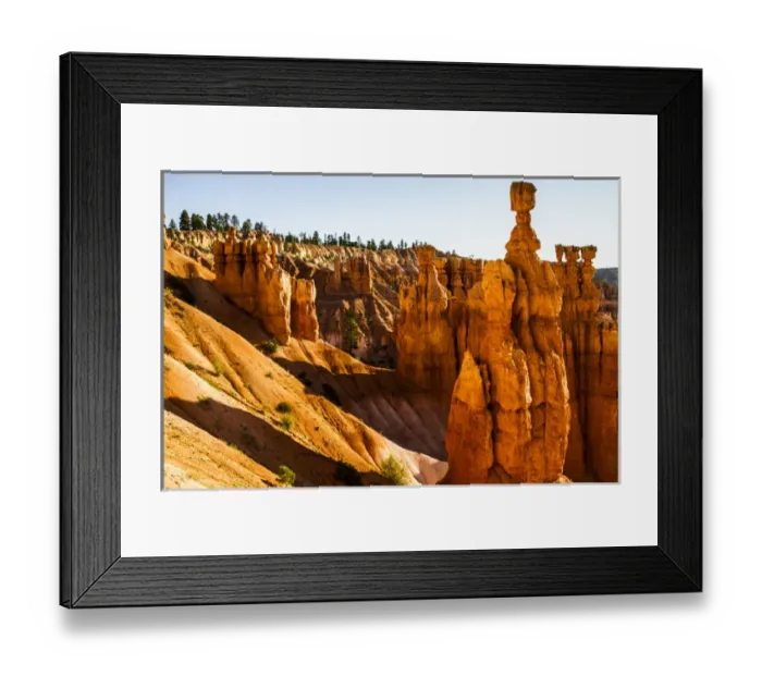 Framed Print : Bryce Canyon National Park, Utah. Line of Hoodoos stand on the canyon slope in shadows Framed Print : Bryce Canyon National Park, Utah. Line of Hoodoos stand on the canyon slope in shadows