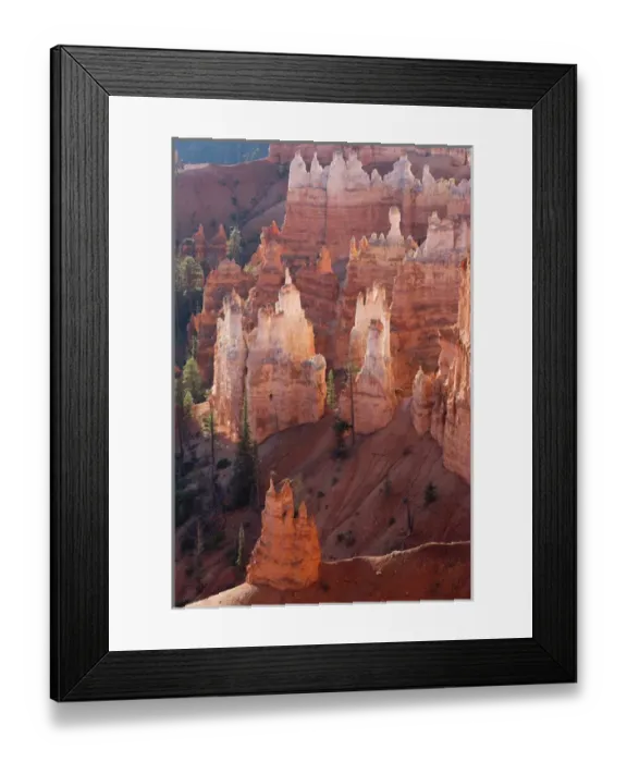 Framed Print : Utah, Bryce Canyon National Park, Bryce Canyon and Hoodoos