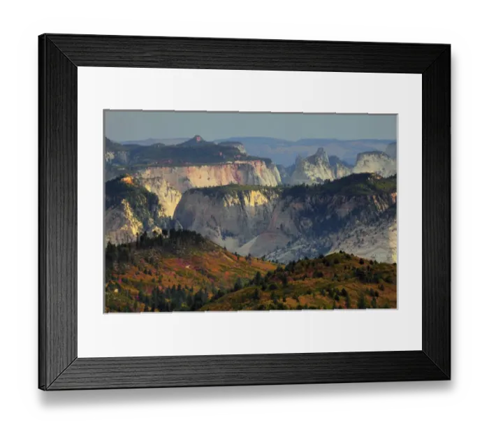 Framed Print : Sunset; View from Kolob Terrace; Zion National Park; Utah; USA Framed Print : Sunset; View from Kolob Terrace; Zion National Park; Utah; USA