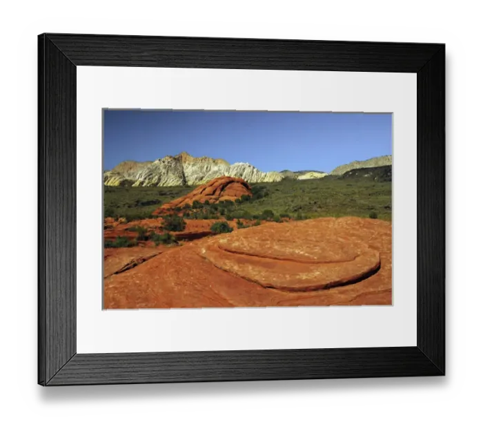 Framed Print : View from Petrified Dunes; Snow Canyon State Park; Ivins; Utah; USA Framed Print : View from Petrified Dunes; Snow Canyon State Park; Ivins; Utah; USA