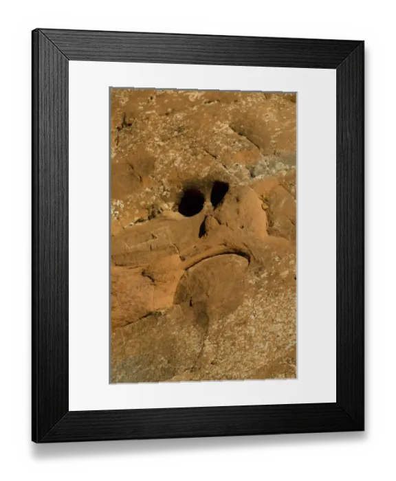 Framed Print : Face in Sandstone near Tunnel Arch, Arches National Park, Utah, US Framed Print : Face in Sandstone near Tunnel Arch, Arches National Park, Utah, US
