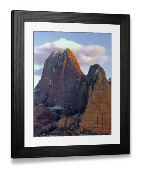 Framed Print : Zion National Park, Utah. USA. Nagunt Mesa a sunset. Kolob Canyons Framed Print : Zion National Park, Utah. USA. Nagunt Mesa a sunset. Kolob Canyons