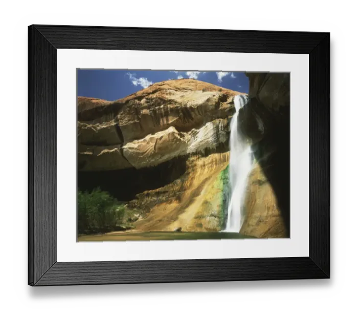 Framed Print : USA, Utah, View of waterfall in Grand Staircase Escalante national monument Framed Print : USA, Utah, View of waterfall in Grand Staircase Escalante national monument