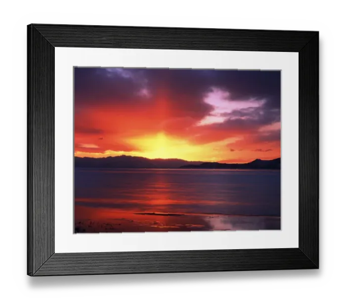 Framed Print : USA, Utah, Sunset over Farmington Bay Framed Print : USA, Utah, Sunset over Farmington Bay