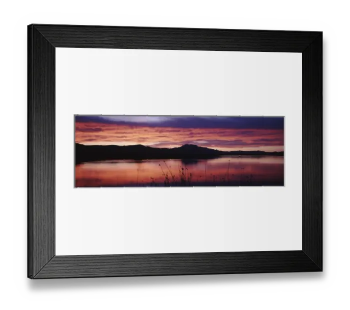 Framed Print : USA, Utah, Cache Valley, Great Basin, Stratus clouds at dusk above Cutler Reservoir