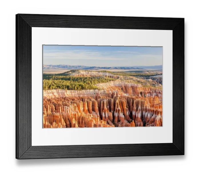 Framed Print : Hoodoos tower at Sunrise Point at Bryce Canyon National Park. Utah. US