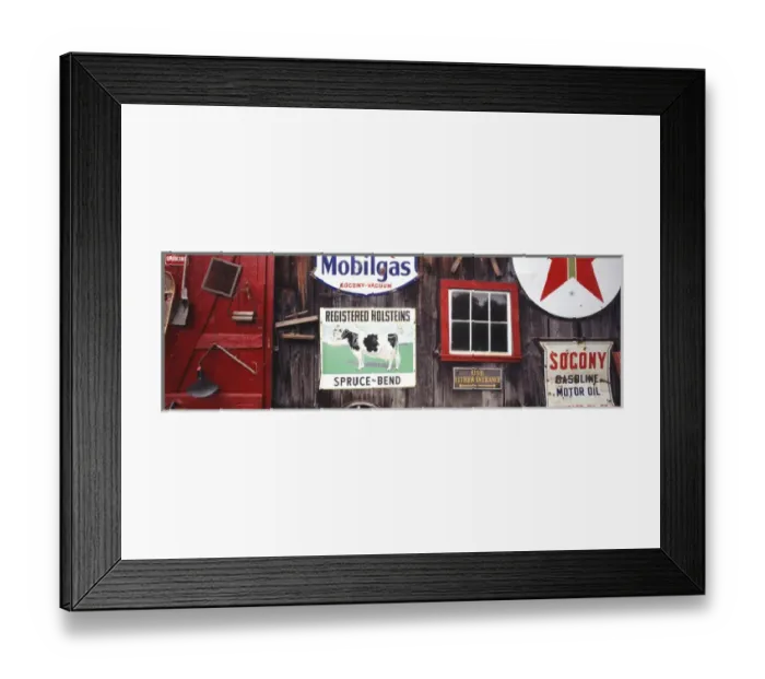 Framed Print : USA, Vermont, Chester, Signs