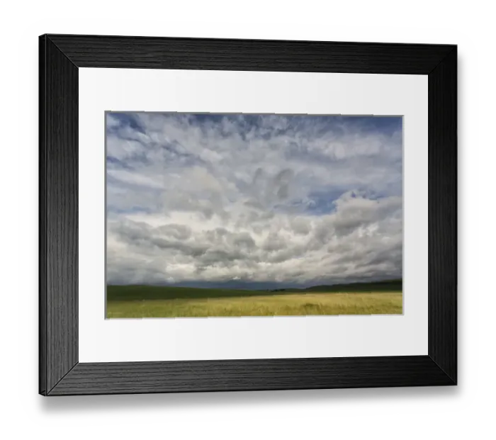 Framed Print : Dramatic clouds above wheat field, Palouse region of eastern Washington Framed Print : Dramatic clouds above wheat field, Palouse region of eastern Washington