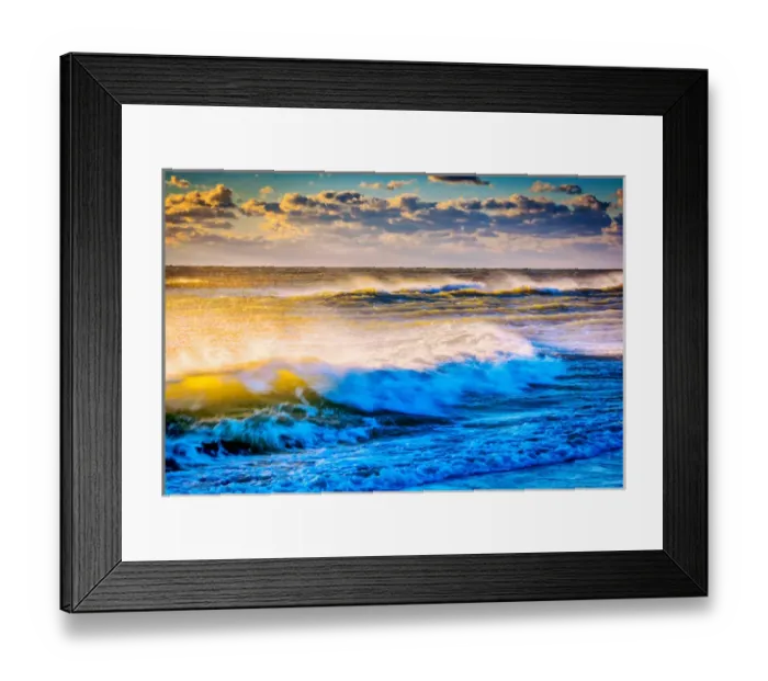 Framed Print : USA, Virginia, Chincoteague Island. Shoreline scenic at sunrise