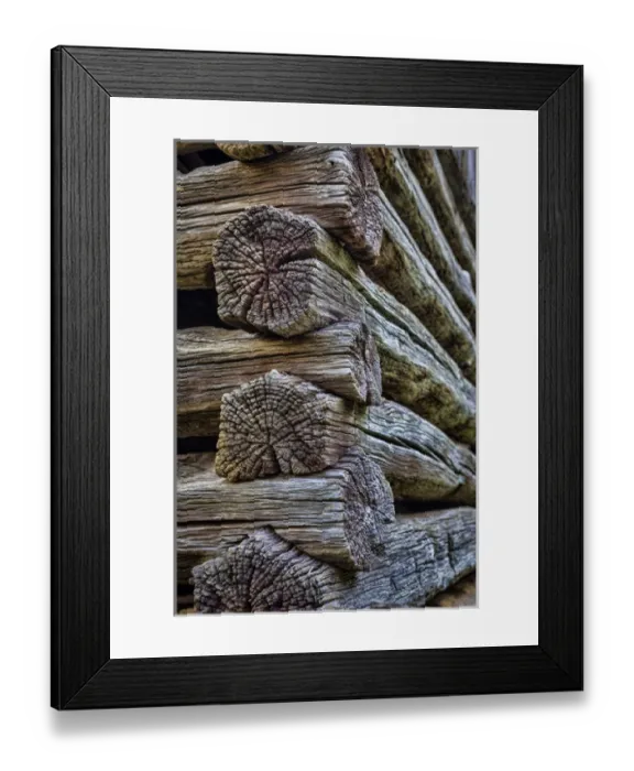 Framed Print : USA, Virginia, Roanoke, Explore Park. Detail of log cabin Framed Print : USA, Virginia, Roanoke, Explore Park. Detail of log cabin