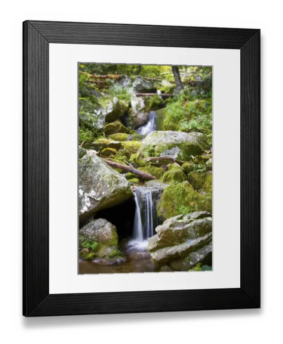 Framed Print : USA, Virginia, Blue Ridge. One of the several small waterfalls that comprise Crabtree Framed Print : USA, Virginia, Blue Ridge. One of the several small waterfalls that comprise Crabtree