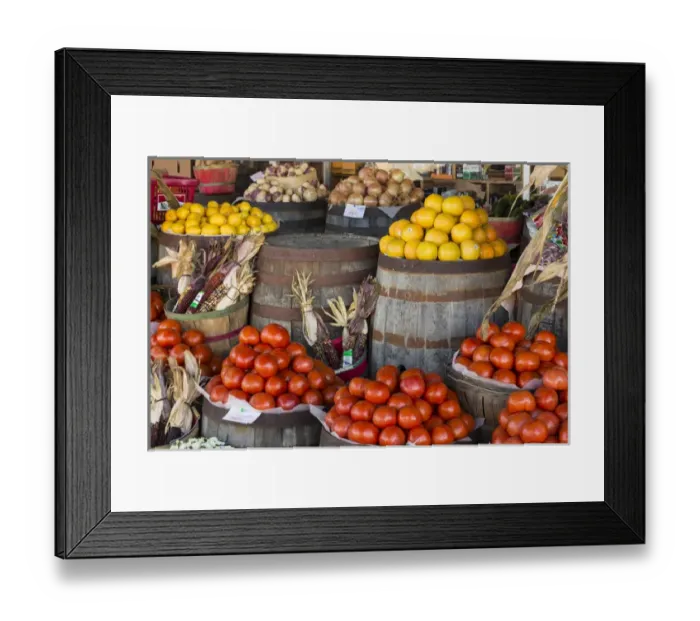 Framed Print : USA, Virginia, Meadows of Dan. Produce in country store