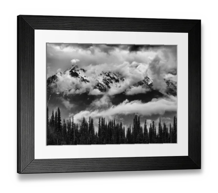 Framed Print : USA, Washington, Olympic National Park, Mount Carrie and Carrie Glacier through Framed Print : USA, Washington, Olympic National Park, Mount Carrie and Carrie Glacier through