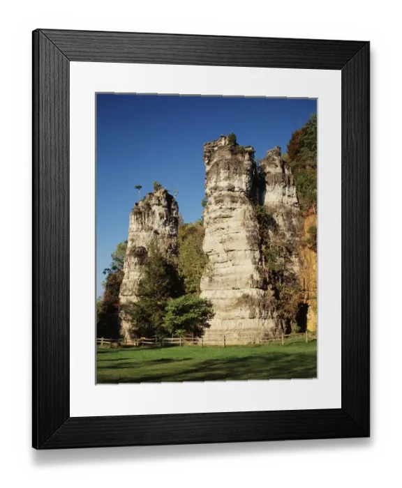 Framed Print : USA, Virginia, Mount Solon, View of Natural Chimneys in Regional Park Framed Print : USA, Virginia, Mount Solon, View of Natural Chimneys in Regional Park