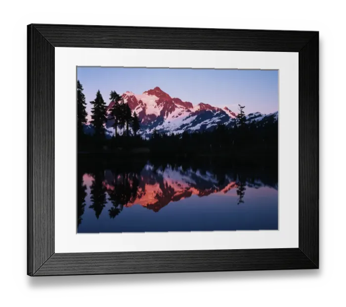 Framed Print : USA, Washington State, North Cascades National Park, View of Mount Shuksan and Baker Framed Print : USA, Washington State, North Cascades National Park, View of Mount Shuksan and Baker