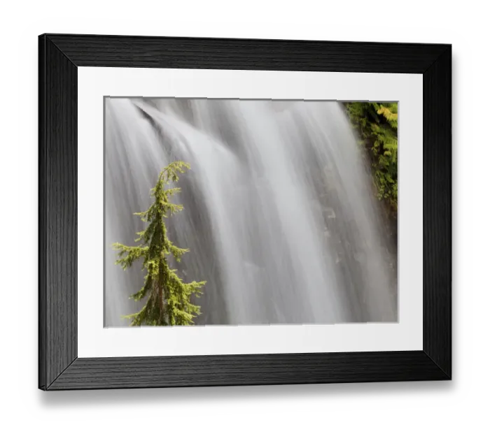 Framed Print : USA, Washington, Stehekin. Waterfall at the end of the Agnes Gorge Trail. Credit as Framed Print : USA, Washington, Stehekin. Waterfall at the end of the Agnes Gorge Trail. Credit as