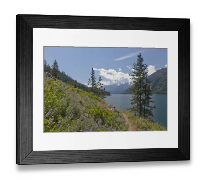 Framed Print : USA, Washington, Stehekin. Landscape of Lake Chelan