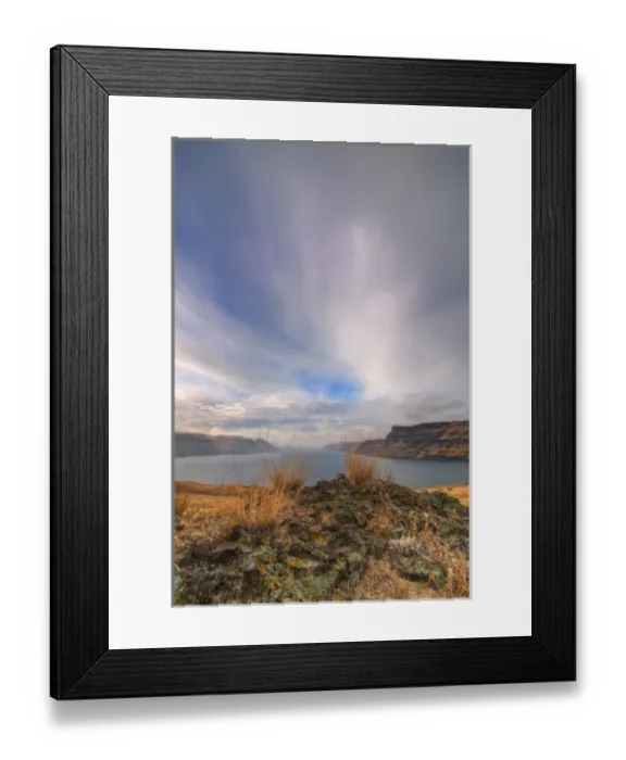 Framed Print : The Columbia River from the Twin Sisters Monument. Walla Walla County, WA. HDR Image Framed Print : The Columbia River from the Twin Sisters Monument. Walla Walla County, WA. HDR Image