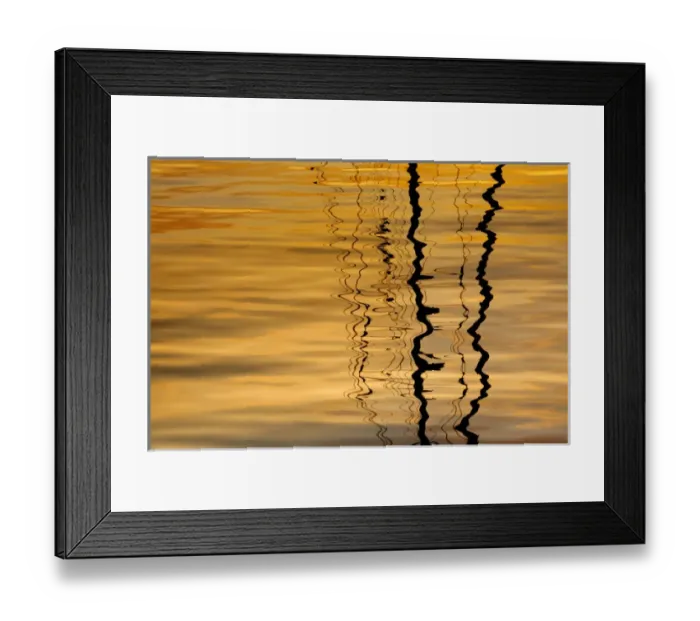 Framed Print : USA, Washington, San Juan Islands. Sailboat mast reflection at sunset. Credit as Framed Print : USA, Washington, San Juan Islands. Sailboat mast reflection at sunset. Credit as