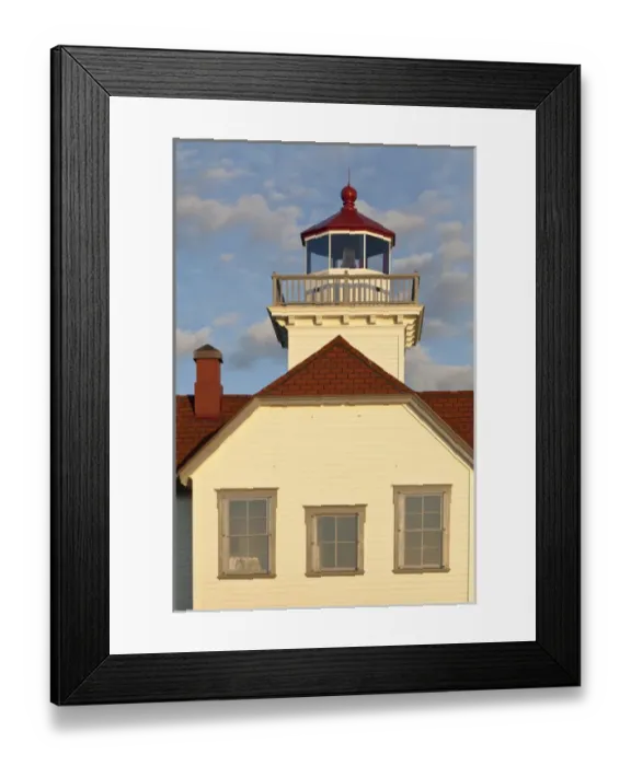Framed Print : USA, Washington, San Juan Islands. View of Patos Island Lighthouse
