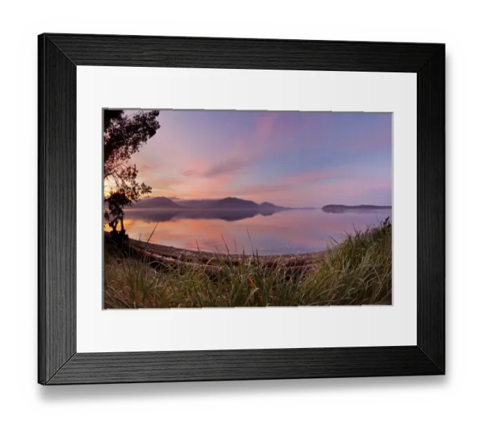 Framed Print : USA, Washington, Seabeck. Fisheye view of sunset on Hood Canal Framed Print : USA, Washington, Seabeck. Fisheye view of sunset on Hood Canal