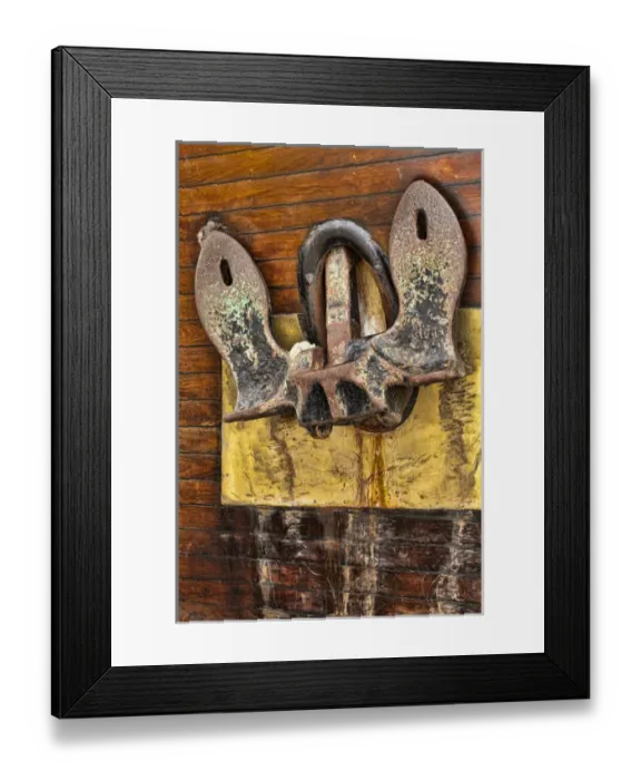 Framed Print : USA, Washington, San Juan Islands. Close-up of boat anchor Framed Print : USA, Washington, San Juan Islands. Close-up of boat anchor